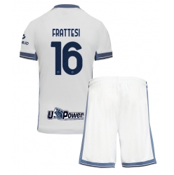 Inter Milan Davide Frattesi #16 Auswärtstrikot Kinder 2024-25 Kurzarm (+ kurze hosen)