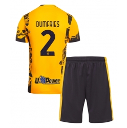 Inter Milan Denzel Dumfries #2 3rd trikot Kinder 2024-25 Kurzarm (+ kurze hosen)