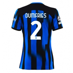 Inter Milan Denzel Dumfries #2 Heimtrikot Frauen 2023-24 Kurzarm