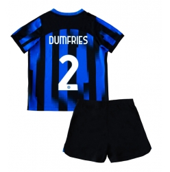 Inter Milan Denzel Dumfries #2 Heimtrikot Kinder 2023-24 Kurzarm (+ kurze hosen)