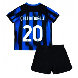 Inter Milan Hakan Calhanoglu #20 Heimtrikot Kinder 2023-24 Kurzarm (+ kurze hosen)