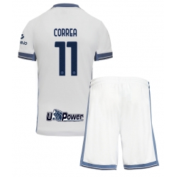 Inter Milan Joaquin Correa #11 Auswärtstrikot Kinder 2024-25 Kurzarm (+ kurze hosen)