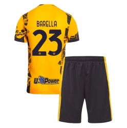 Inter Milan Nicolo Barella #23 3rd trikot Kinder 2024-25 Kurzarm (+ kurze hosen)