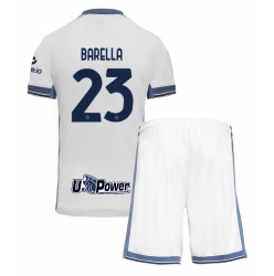 Inter Milan Nicolo Barella #23 Auswärtstrikot Kinder 2024-25 Kurzarm (+ kurze hosen)