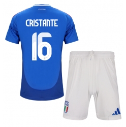 Italien Bryan Cristante #16 Heimtrikot Kinder EM 2024 Kurzarm (+ kurze hosen)