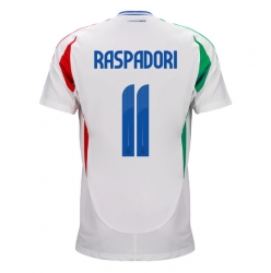 Italien Giacomo Raspadori #11 Auswärtstrikot EM 2024 Kurzarm