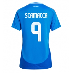 Italien Gianluca Scamacca #9 Heimtrikot Frauen EM 2024 Kurzarm