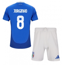 Italien Jorginho Frello #8 Heimtrikot Kinder EM 2024 Kurzarm (+ kurze hosen)