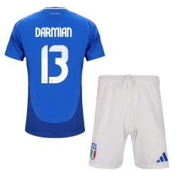 Italien Matteo Darmian #13 Heimtrikot Kinder EM 2024 Kurzarm (+ kurze hosen)