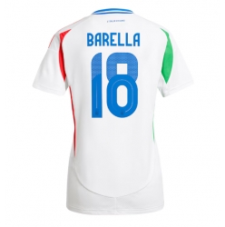 Italien Nicolo Barella #18 Auswärtstrikot Frauen EM 2024 Kurzarm