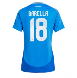 Italien Nicolo Barella #18 Heimtrikot Frauen EM 2024 Kurzarm