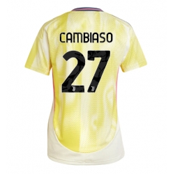 Juventus Andrea Cambiaso #27 Auswärtstrikot Frauen 2024-25 Kurzarm