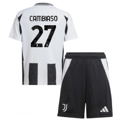 Juventus Andrea Cambiaso #27 Heimtrikot Kinder 2024-25 Kurzarm (+ kurze hosen)