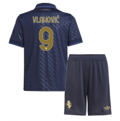 Juventus Dusan Vlahovic #9 3rd trikot Kinder 2024-25 Kurzarm (+ kurze hosen)