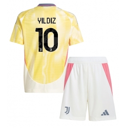 Juventus Kenan Yildiz #10 Auswärtstrikot Kinder 2024-25 Kurzarm (+ kurze hosen)