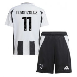 Juventus Nicolas Gonzalez #11 Heimtrikot Kinder 2024-25 Kurzarm (+ kurze hosen)