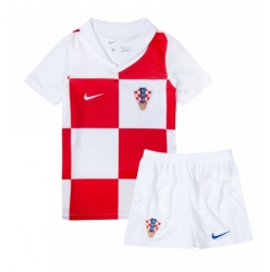 Kroatien Heimtrikot Kinder EM 2024 Kurzarm (+ kurze hosen)