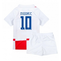 Kroatien Luka Modric #10 Heimtrikot Kinder EM 2024 Kurzarm (+ kurze hosen)