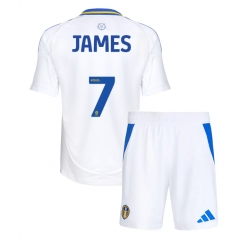 Leeds United Daniel James #7 Heimtrikot Kinder 2024-25 Kurzarm (+ kurze hosen)