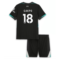 Liverpool Cody Gakpo #18 Auswärtstrikot Kinder 2024-25 Kurzarm (+ kurze hosen)