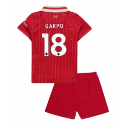 Liverpool Cody Gakpo #18 Heimtrikot Kinder 2024-25 Kurzarm (+ kurze hosen)