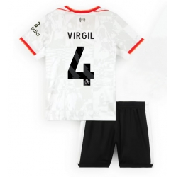 Liverpool Virgil van Dijk #4 3rd trikot Kinder 2024-25 Kurzarm (+ kurze hosen)