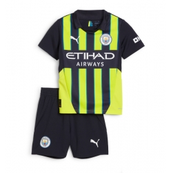 Manchester City Auswärtstrikot Kinder 2024-25 Kurzarm (+ kurze hosen)