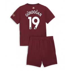 Manchester City Ilkay Gundogan #19 3rd trikot Kinder 2024-25 Kurzarm (+ kurze hosen)