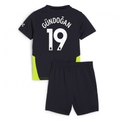 Manchester City Ilkay Gundogan #19 Auswärtstrikot Kinder 2024-25 Kurzarm (+ kurze hosen)