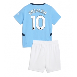 Manchester City Jack Grealish #10 Heimtrikot Kinder 2024-25 Kurzarm (+ kurze hosen)