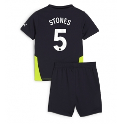 Manchester City John Stones #5 Auswärtstrikot Kinder 2024-25 Kurzarm (+ kurze hosen)