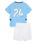 Manchester City Josko Gvardiol #24 Heimtrikot Kinder 2024-25 Kurzarm (+ kurze hosen)