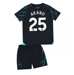 Manchester City Manuel Akanji #25 3rd trikot Kinder 2023-24 Kurzarm (+ kurze hosen)