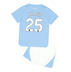 Manchester City Manuel Akanji #25 Heimtrikot Kinder 2023-24 Kurzarm (+ kurze hosen)