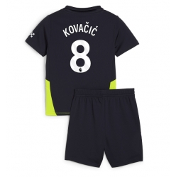 Manchester City Mateo Kovacic #8 Auswärtstrikot Kinder 2024-25 Kurzarm (+ kurze hosen)