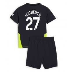 Manchester City Matheus Nunes #27 Auswärtstrikot Kinder 2024-25 Kurzarm (+ kurze hosen)