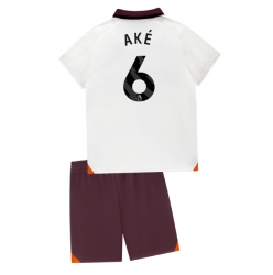 Manchester City Nathan Ake #6 Auswärtstrikot Kinder 2023-24 Kurzarm (+ kurze hosen)