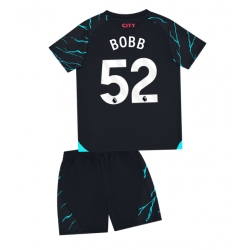 Manchester City Oscar Bobb #52 3rd trikot Kinder 2023-24 Kurzarm (+ kurze hosen)