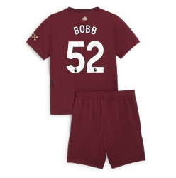 Manchester City Oscar Bobb #52 3rd trikot Kinder 2024-25 Kurzarm (+ kurze hosen)