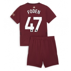 Manchester City Phil Foden #47 3rd trikot Kinder 2024-25 Kurzarm (+ kurze hosen)