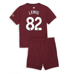 Manchester City Rico Lewis #82 3rd trikot Kinder 2024-25 Kurzarm (+ kurze hosen)