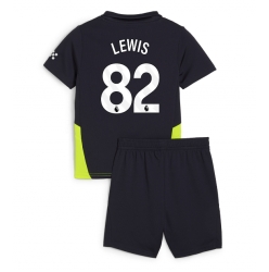 Manchester City Rico Lewis #82 Auswärtstrikot Kinder 2024-25 Kurzarm (+ kurze hosen)