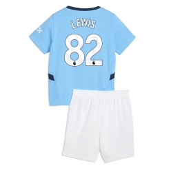 Manchester City Rico Lewis #82 Heimtrikot Kinder 2024-25 Kurzarm (+ kurze hosen)