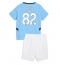 Manchester City Rico Lewis #82 Heimtrikot Kinder 2024-25 Kurzarm (+ kurze hosen)