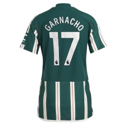 Manchester United Alejandro Garnacho #17 Auswärtstrikot Frauen 2023-24 Kurzarm