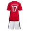 Manchester United Alejandro Garnacho #17 Heimtrikot Kinder 2023-24 Kurzarm (+ kurze hosen)