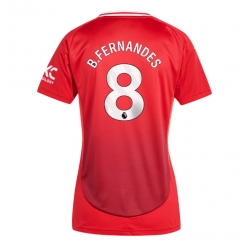 Manchester United Bruno Fernandes #8 Heimtrikot Frauen 2024-25 Kurzarm