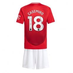 Manchester United Casemiro #18 Heimtrikot Kinder 2024-25 Kurzarm (+ kurze hosen)