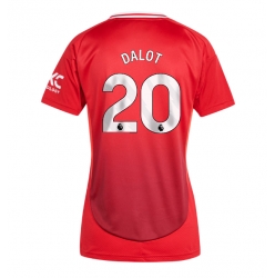 Manchester United Diogo Dalot #20 Heimtrikot Frauen 2024-25 Kurzarm