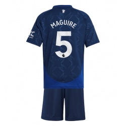 Manchester United Harry Maguire #5 Auswärtstrikot Kinder 2024-25 Kurzarm (+ kurze hosen)